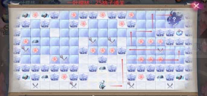 阴阳师雪落樱祭樱林路线