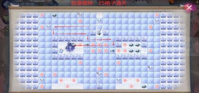 阴阳师雪落樱祭樱林路线